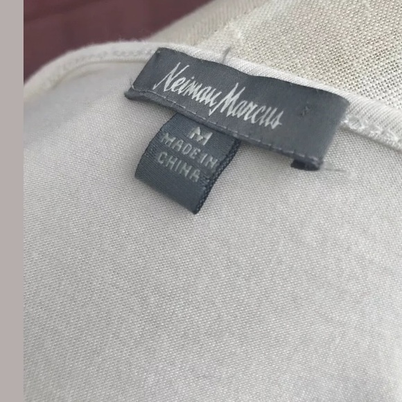 Neiman Marcus Dress Cream With Laser Cut Outs - Picture 5 of 5